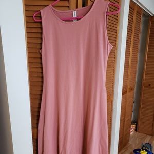 Dusty Rose Side-Pocket Dress
